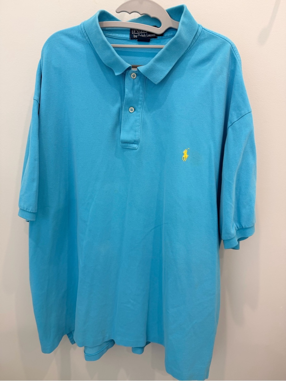 Polo by Ralph Lauren Bright Turquoise Short-Sleeve Polo with Yellow Pony